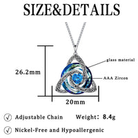 Witch-Knot Birthstone Necklace — Crystal Heart Pendant 11