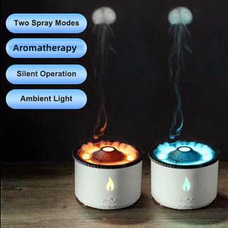 Volcano Flame Aroma Diffuser - Misting Humidifier & Mood Night Light