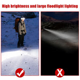 Wide-Beam LED Headlamp — Rechargeable Light Strip Headband with White, Red & Flash Modes 3