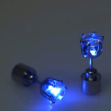 Light-Up LED Stud Earrings — Glowing Crystal-Look Party Earrings 2
