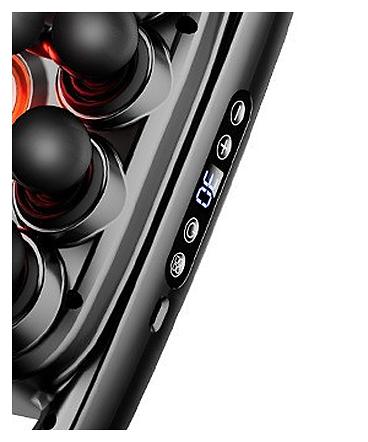 Side control panel with level display and buttons