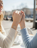 Matching Hearts Bracelet Set — Keep One, Gift the Other (Gold or Silver) 12