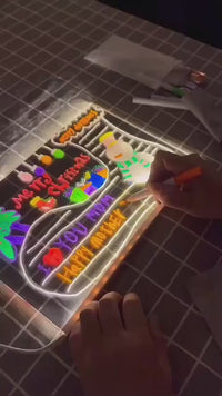 LED Acrylic Drawing Board - Glowing Doodle & Message Board for Kids 10