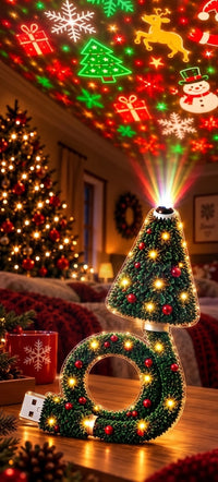 Cozy Christmas Tree Projector Lamp — USB Ceiling Light with 6 Holiday Scenes 2