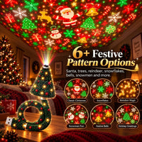 Cozy Christmas Tree Projector Lamp — USB Ceiling Light with 6 Holiday Scenes 1