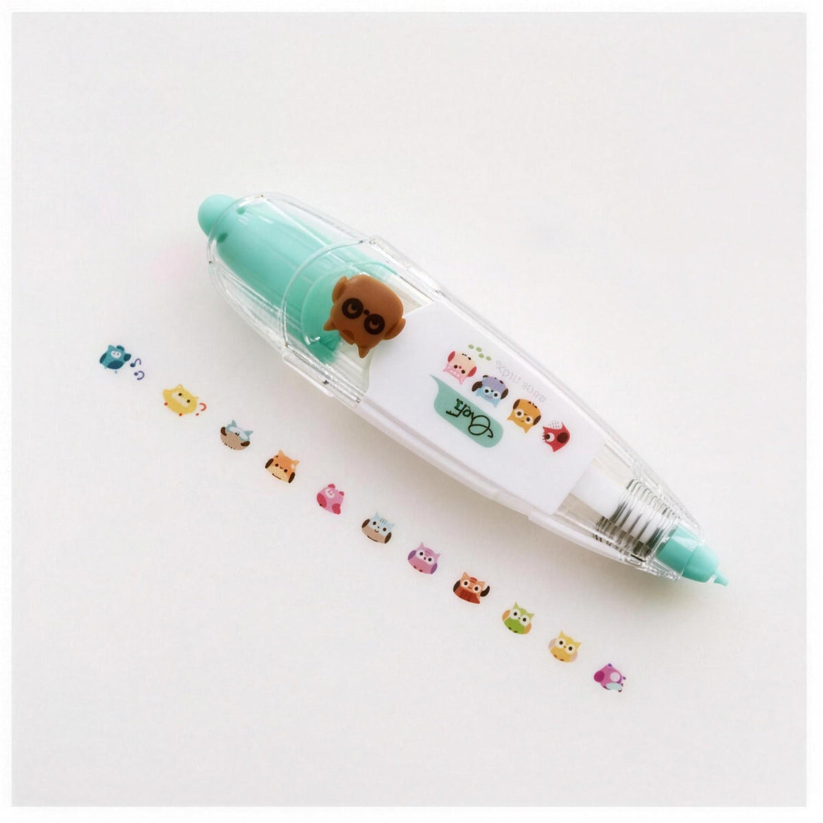 Decorative tape pen, owls design