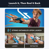Glow-in-the-Dark String Web Shooter — Wrist Launcher That Shoots & Reels Back a String Loop 4