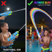 Glowing Rainbow LED Water Blaster — Light-Up Pull-Out Water Cannon 8