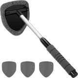 Extendable Windshield Cleaner — Telescoping Car Glass Cleaning Tool with 4 Microfiber Covers 11