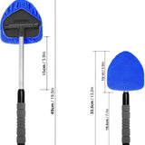 Extendable Windshield Cleaner — Telescoping Car Glass Cleaning Tool with 4 Microfiber Covers 8