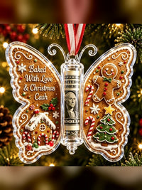 Christmas Cash Gift Ornament — Butterfly Money Holder Keepsake 7