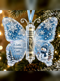 Christmas Cash Gift Ornament — Butterfly Money Holder Keepsake 6